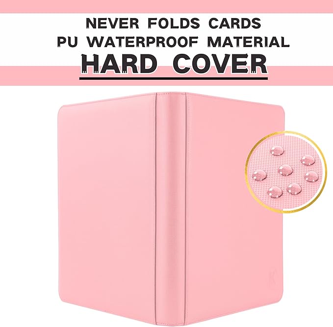 Carpeta Toploader, Capacidad para 128+ Toploaders, Estuche de Almacenamiento de Tarjetas con 4 Bolsillos Top Loader, Bolsillos de Doble Cara para cartas coleccionables