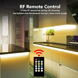 DAYBETTER Luces LED bajo Gabinete con Control Remoto y Dimmer – Tiras LED para Dormitorio, Cocina y Hogar