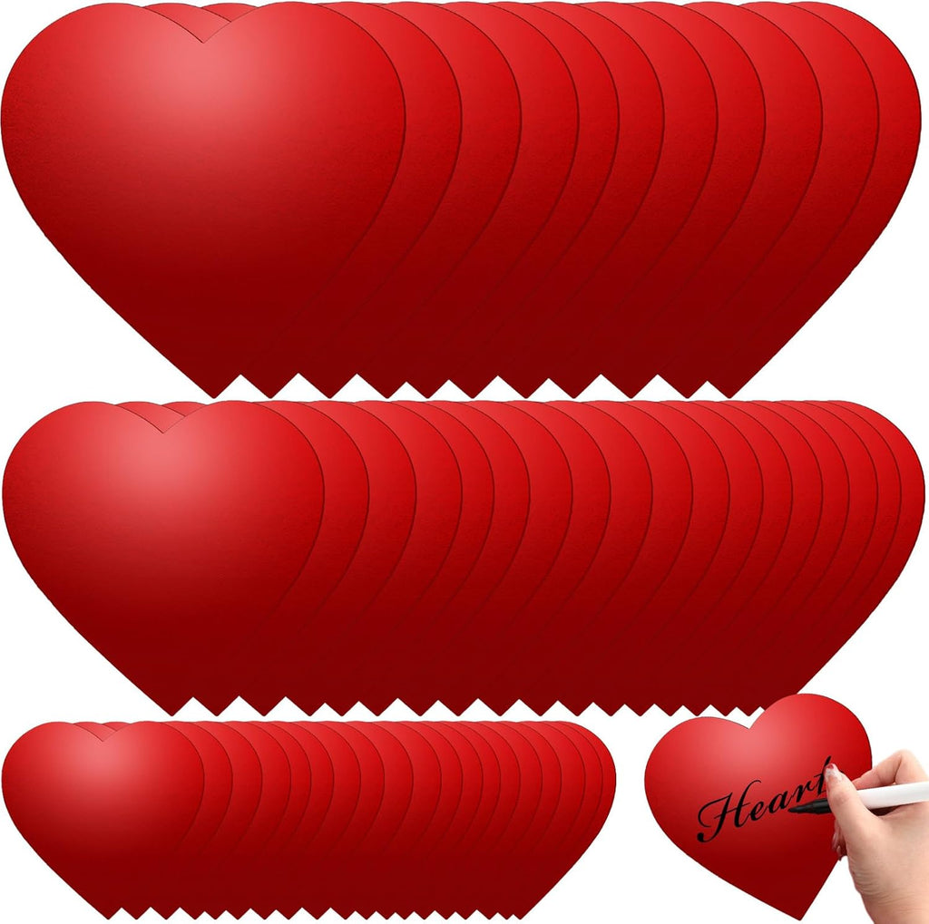 Ctosree 200 Pcs Heart Paper Cutouts 3 Sizes 12'' 8'' 4'' Red Heart Shape Paper Cutouts Valentines Die Cuts for Valentines Day Craft Love and Peace Craft Projects