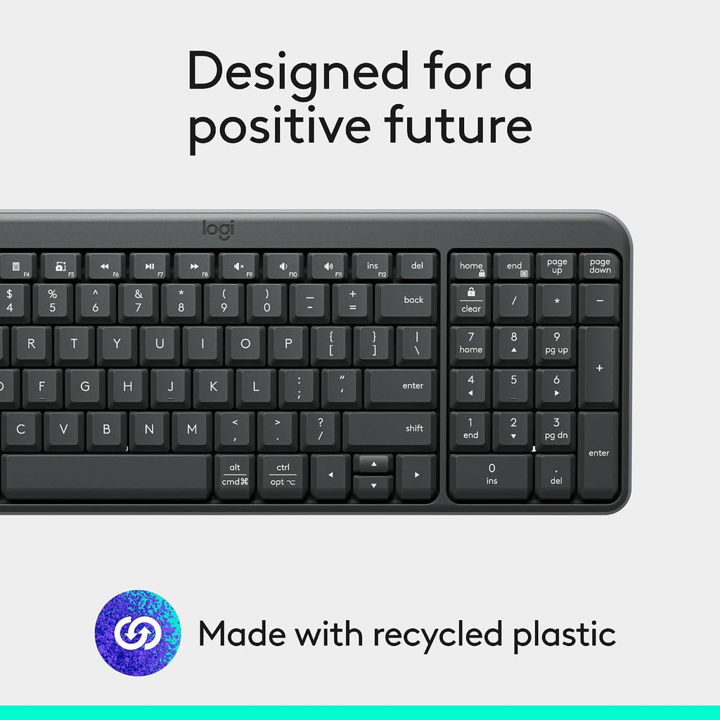 Logitech Teclado Bluetooth inalámbrico compacto K250 con teclado numérico