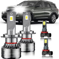 Para Ford Explorer 2011-2015 Bombillas de Luces Antiniebla Combo, paquete de 4 piezas de luces antiniebla súper brillantes blancas de doble haz y bombillas de luces antiniebla