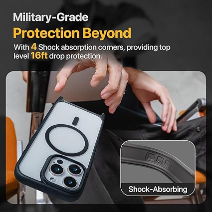Funda MAGEASY Roam M para iPhone 16 Pro – Con Correa Cruzada, Protección Antícaídas y Compatible con MagSafe, Color Gris Titanio
