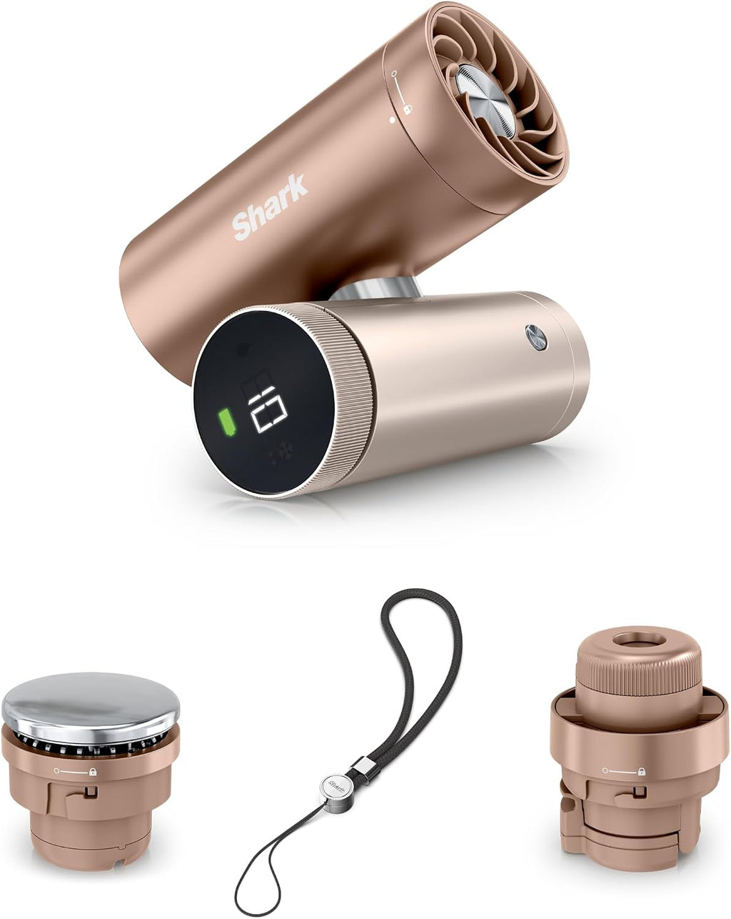 Shark ChillPill: el único sistema de enfriamiento personal 3 en 1 con ventilador, placa de enfriamiento InstaChill y vaporizador de tacto seco. Portátil, de mano, reduce la temperatura de la piel hasta -9 °C (16 °F), 10 velocidades, café con leche helado