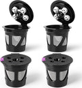 Tazas K reutilizables para Keurig, paquete de 4 cápsulas de café recargables con 5 agujeros, compatibles con Keurig K Supreme, K Slim, K-Duo Gen2, K-Brew Chill (tecnología (MultiStream)