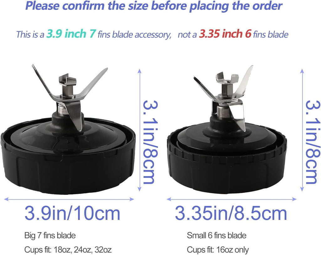 1 paquete de conjunto de cuchillas extractoras de 7 aletas para licuadora Ninja, cuchilla para licuadora Ninja, piezas de repuesto compatibles con licuadoras Ninja Auto iQ BL480 BL482 BL642 BL682