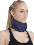 BLABOK Collarin Cervical para Dormir | Soporte de Cuello de Espuma Suave para Aliviar el Dolor | Mantiene las Vertebras Estables | Azul Prusia | Talla Grande