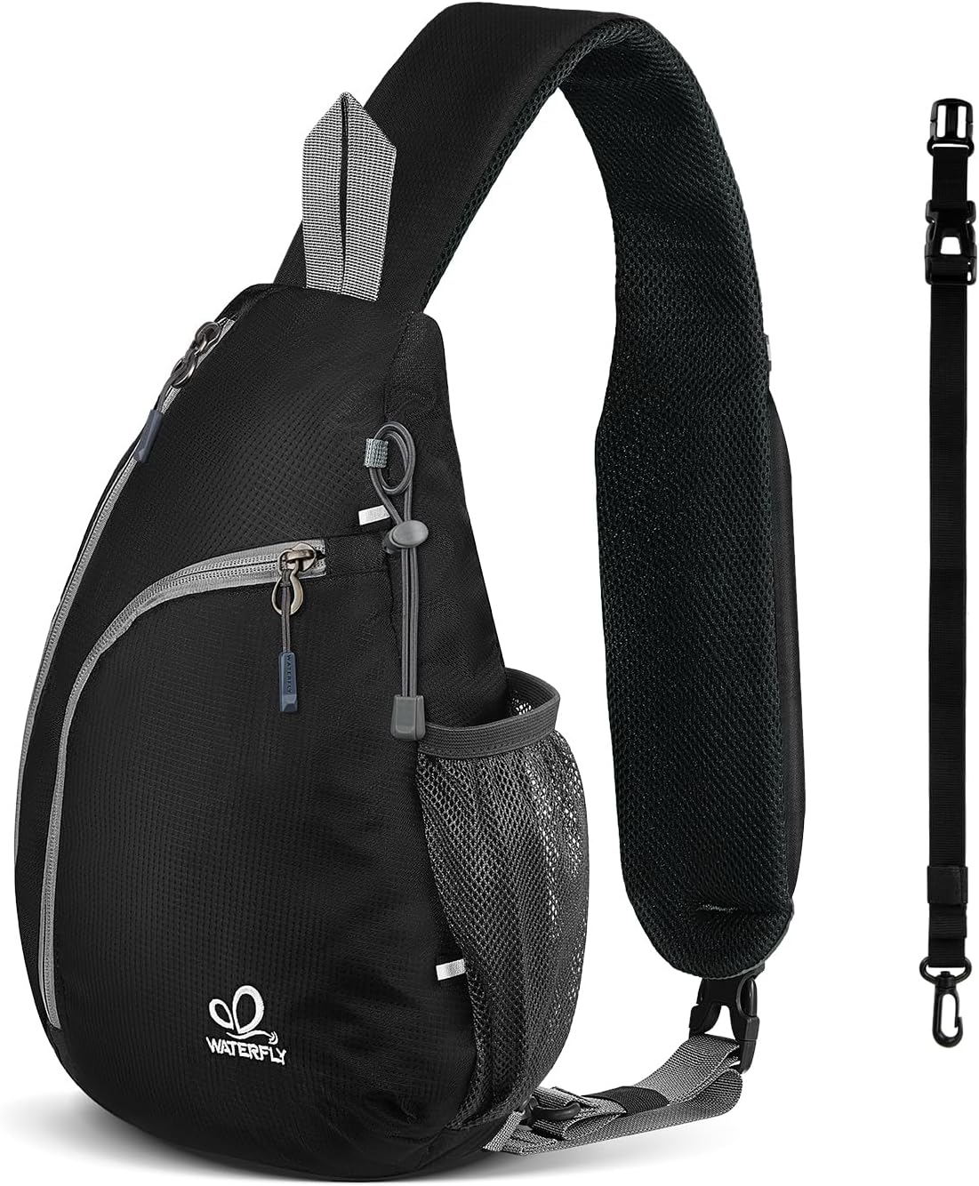 FALTA LA CUERDA – Bolso Cruzado Sling Bag WATERFLY Azul Oscuro Pequeño, Ligero y Resistente al Agua, Unisex