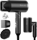 ANNLARY Secador de Pelo 1800W con Peine y Difusor – Iónico de Plasma, Plegable, Cable ALCI 1.98 m