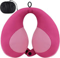Almohada de Viaje para Niños INFANZIA – Soporte de Cuello y Mentón para Auto y Avión, Rosa