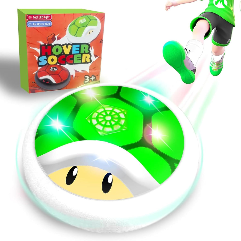 Gluckpa Balon de Futbol Flotante con Luces LED | Juguete para Ninos de 3-12 Anos, Diseno de Caparazon de Tortuga | Regalo de Cumpleanos y Navidad para Ninos