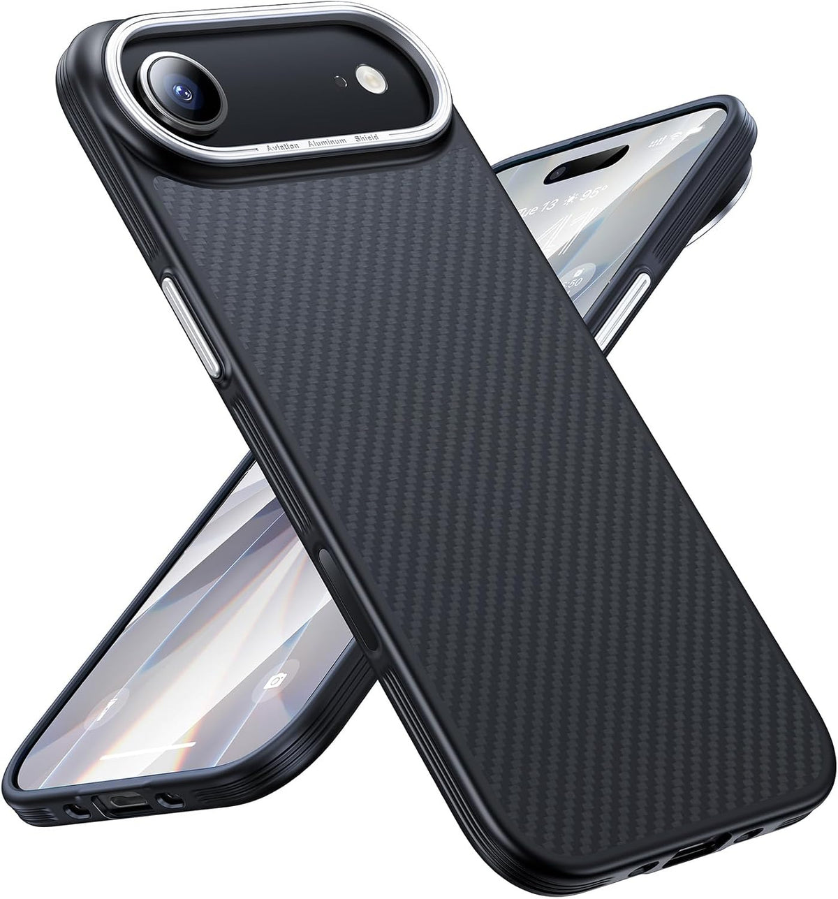 Maledan para iPhone Air Funda de fibra de carbono - Funda delgada para iPhone 17 Air con sensación de no llevar funda [Compatible con MagSafe][Fibra de aramida 600D real] Fundas magnéticas a prueba de golpes