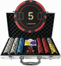 Set de 300 Fichas de Póquer con Núcleo de Hierro – Estuche de Aluminio, Texas Hold’em, 2-8 Jugadores