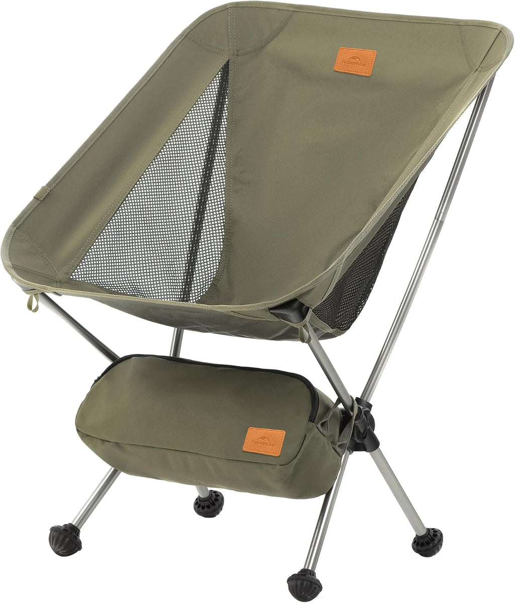 Silla de Camping Ultraligera Naturehike YL08 | 1 kg | Plegable Compacta | Patas Antideslizantes | Mochilero y Senderismo | 1 Unidad