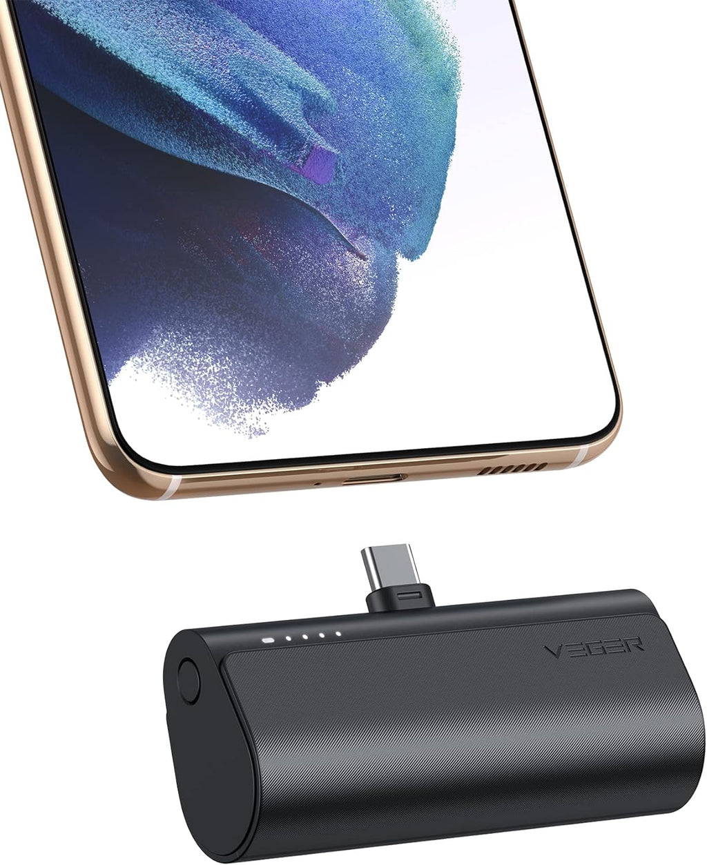 Cargador portátil VEGER, batería externa USB C, minibatería de 5000 mAh, carga rápida, 20 W, para iPhone 16/16 Pro/16 Pro Max/15, Samsung Galaxy S25, S24, S23, Note 20, Pixel, Moto y LG 