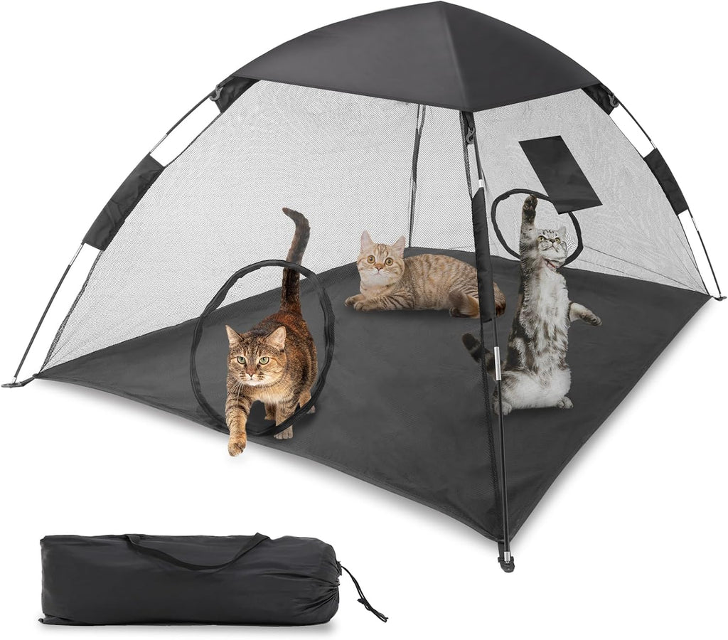 USADO-Tienda de campaña portátil GEERTOP para gatos, parque de juegos para exteriores, parasol, recintos para gatos, para gatitos, conejos, cobayas y animales pequeños. Casa de malla.