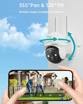 ZUMIMALL Cámara de Seguridad Inalámbrica Exterior 360° 2K — Vigilancia Inteligente con Visión Nocturna y IA