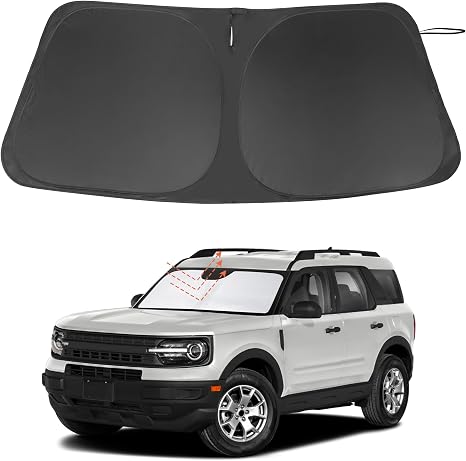 Parasol de ajuste personalizado para parabrisas, bloqueador solar plegable que protege el automóvil de los rayos solares y de los daños por calor, mantiene el automóvil más fresco