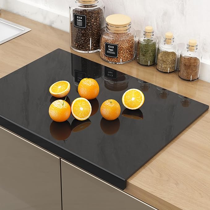 Tabla de cortar de acrílico con borde de mostrador | 60% más gruesa y duradera | Herramienta de cocina libre de BPA y segura para alimentos | Perfecta para proteger las encimeras
