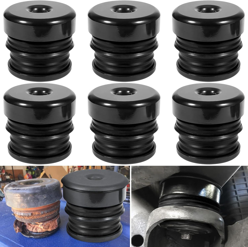 Kit de Montaje de Cuerpo de Silicona para Ford F-250 y F-350 2008-2016 | Paquete de 6 Bujes Negros, Superior al OEM, Para Cabina Regular y Extendida