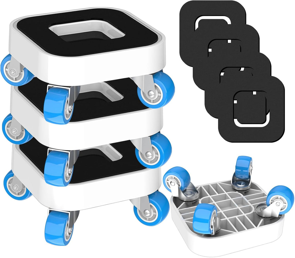 Nuevos elevadores de muebles mejorados con ruedas, deslizadores de muebles con ruedas giratorias de 360° de 1.25 pulgadas, carretilla de muebles para mover sofás pesados, camas, capacidad de carga