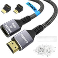 Cable Extensor HDMI 4K 2 Pack 4ft – Cobre Puro, Trenzado, Macho a Hembra, 60Hz HDR HDCP 2.2 ARC