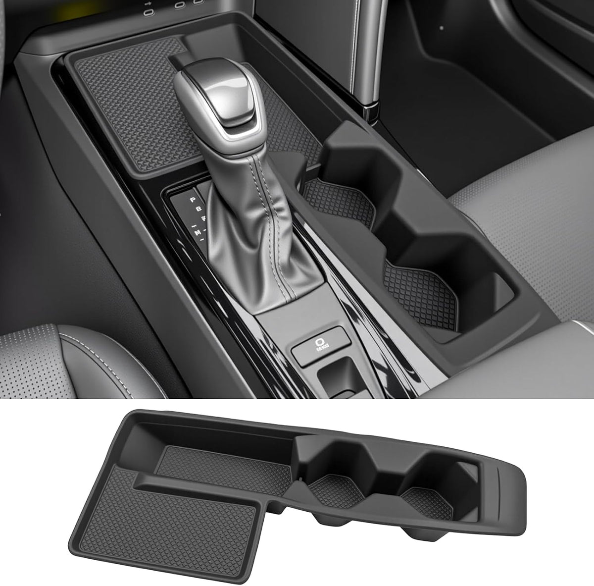 Portavasos JTYZSM para Toyota Camry 2025 2026, inserto para portavasos de consola central con alfombrilla de carga inalámbrica, organizador de portavasos, posavasos para accesorios interiores de Camry 25 26, color negro.