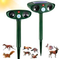 ⚠️ PRESENTA USO, NO AFECTA SU FUNCIÓN | Repelente Animal Ultrasónico Solar 2 Piezas Exterior, Dispositivo Impermeable Sensor Movimiento, Protección Ardilla Gato Venado Perro Mapache Conejo