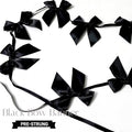 guirnalda con moño, decoración de moño de cinta para fiesta de baby shower, moño coqueto para decoración de cumpleaños para niñas (negro)