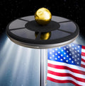 Deneve Luz Solar Deluxe para Asta de Bandera | Lampara LED Impermeable de Exterior | 26 LEDs, 1300 Lumenes | Cobertura 100% para Banderas | Negro