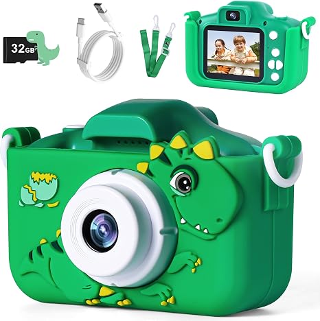 Juguetes de cámara para niños y niñas de 3 a 12 años, cámara para niños pequeños 1080P, regalos de cumpleaños y Navidad para nietos, juguetes para niños de 4, 5, 6, 7, 8, 9, 10, 11 años con tarjeta SD