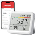 Detector de CO2 SwitchBot | Monitor de Calidad del Aire Interior | Mide CO2, Temperatura y Humedad | Portatil para Hogar, Auto, Oficina e Invernadero