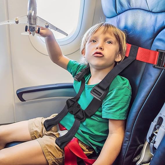 Arnés de viaje de seguridad en avión para niños, esencial para viajes para niños y niños pequeños para vuelos