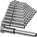Kit de barandilla de cable invisible Blulu de 60 unidades, receptor invisible de acero inoxidable T316 de 1/8" y extremo de perno de prensado, tensor de prensado de 1/8" para postes de madera/metal, herrajes (plateado)