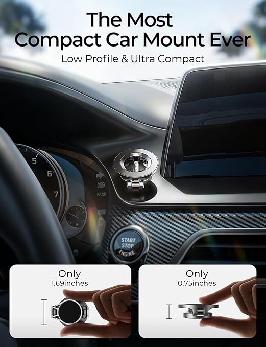 LISEN Soporte de coche MagSafe para iPhone 17 Pro Max, soporte de teléfono ultra magnético para tablero de automóvil, accesorios de automóvil para iPhone 17 Pro Max, regalos para hombres, mujeres
