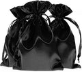 Windyun 200 Bolsas de Regalo de Satén con Cordón 4x6 Pulgadas – Bolsas para Joyería, Bodas y Fiestas (Negro)
