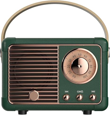 Altavoz Bluetooth retro, decoración vintage, mini altavoz Bluetooth inalámbrico, lindo estilo antiguo para cocina, escritorio, dormitorio, oficina, fiesta, accesorios al aire libre para iPhone