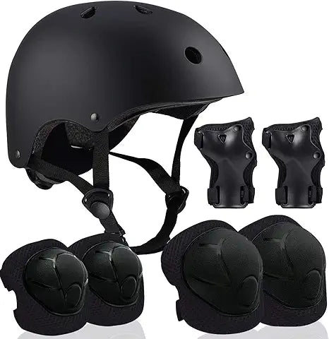 Casco Ajustable Multideporte para Niños 3-16 Años con Coderas, Rodilleras y Muñequeras | Lulada