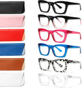 Paquete de 6 lentes de lectura para mujer, bloqueo de luz azul