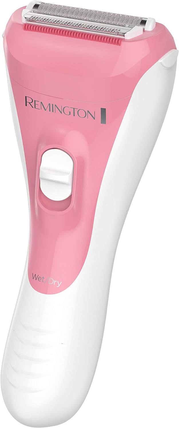 USADO-Afeitadora eléctrica Remington WDF4821US Smooth & Silky para mujer, afeitadora inalámbrica de láminas de 3 hojas y recortadora de bikini para uso en seco o húmedo, color rosa.