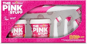 Kit de Limpieza Stardrops The Pink Stuff — 2 Pastas Milagrosas + Fregador Eléctrico + 4 Cabezales, 6 Piezas