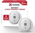 Detector de Humo Kidde 10SDR – Funciona con Pilas AA, Compacto 10cm, Luz LED Indicadora, Alarma de 85 dB