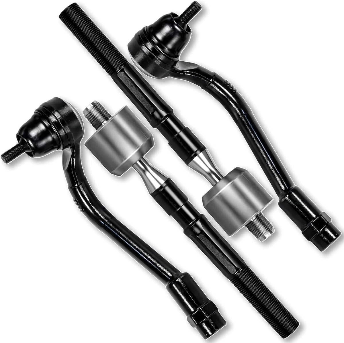 USADO-Torsiva Juego de 4 piezas de rótulas de dirección delanteras exteriores e interiores, compatibles con Kia Cadenza Optima y Hyundai Azera Sonata 2011 2012 2013 2014 2015 2016 #OE ES800717 ES800718 EV800974