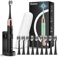 Cepillo de Dientes Eléctrico Kuicur con Cabezales de Repuesto - Blanco o Negro