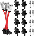 Kit de Encendido V8 GM – 8 Bobinas UF262 Redondas + Cables 9748UU + Bujías Platino 41-962