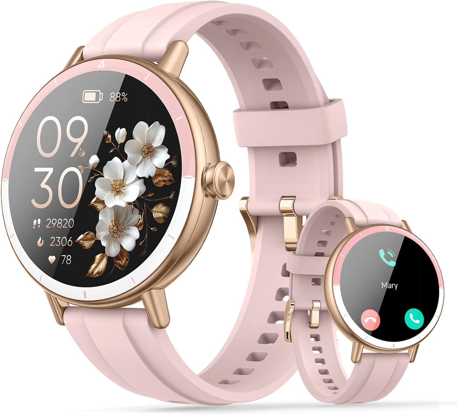 Smart Watches for Women, 1.27" HD Fitness Tracker with Bluetooth Calls(Answer&Make) IP68 Waterproof Smartwatch Compatible IOS/Android, 100+ Sport Modes Watch with Heart Rate/Sleep Monitor Pedometer