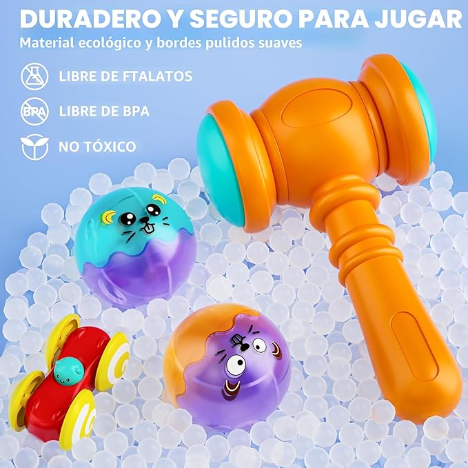 Juguete 2 en 1 Pista de Carreras y Pelota Rodante – Luces Sensor, STEM Montessori para Niños 1-5 Años