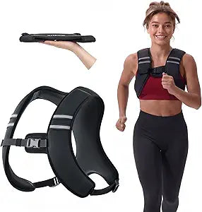 Chaleco con Peso ZELUS Z-Fit 10 lb — Lavable, Franjas Reflectantes, Correas Ajustables, Ultra Delgado, Hombre y Mujer