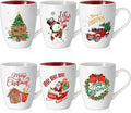 Shellwei 6 Pack Christian Coffee Mugs -11 Oz Religious Ceramic Mugs with Handles, Bulk Reusable Butterfly Bible Quotes Tea Cups Set for Women Religious Inspirational Gifts Christmas Presents