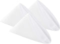 Servilletas de tela de 17 x 17 pulgadas, lavables de poliéster, servilletas de mesa suaves para bodas, fiestas, cenas, banquetes (blanco, 100 unidades)