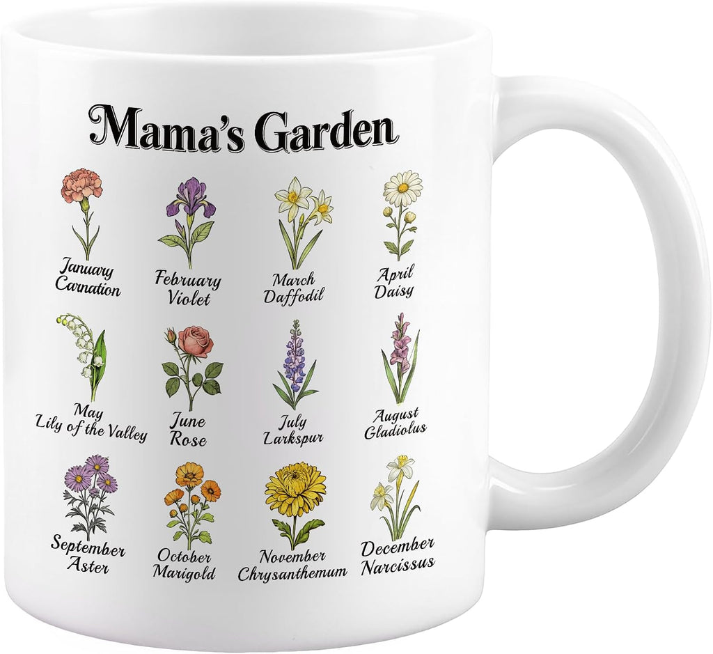 Regalos del Día de la Madre MAVIT para Mamá - Tazas de Café Grandes de Cerámica 360 ml, Regalos de Mamá Nuevos de Hijo Hija, Jardín de Mamá Regalos Mejor Mamá Siempre para Día de la Madre Cumpleaños